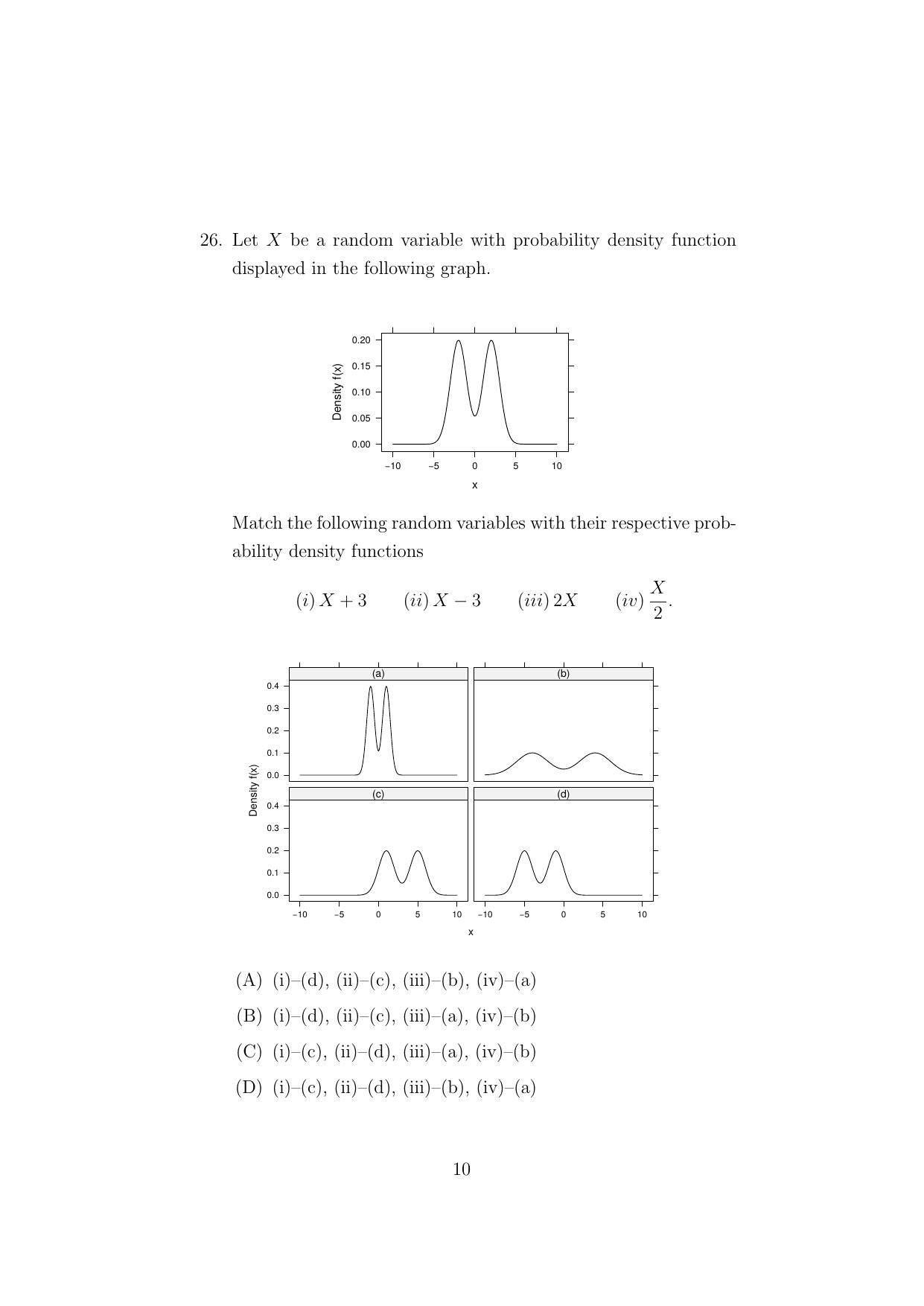 ISI Admission Test Master of Statistics (M.Stat.) (PSA) 2024 Sample Paper - Page 10