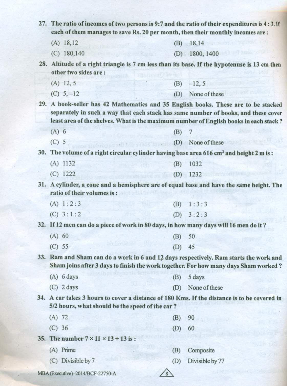 PU USOL MBA 2024 Questions Papers with & Answers Key - Page 7