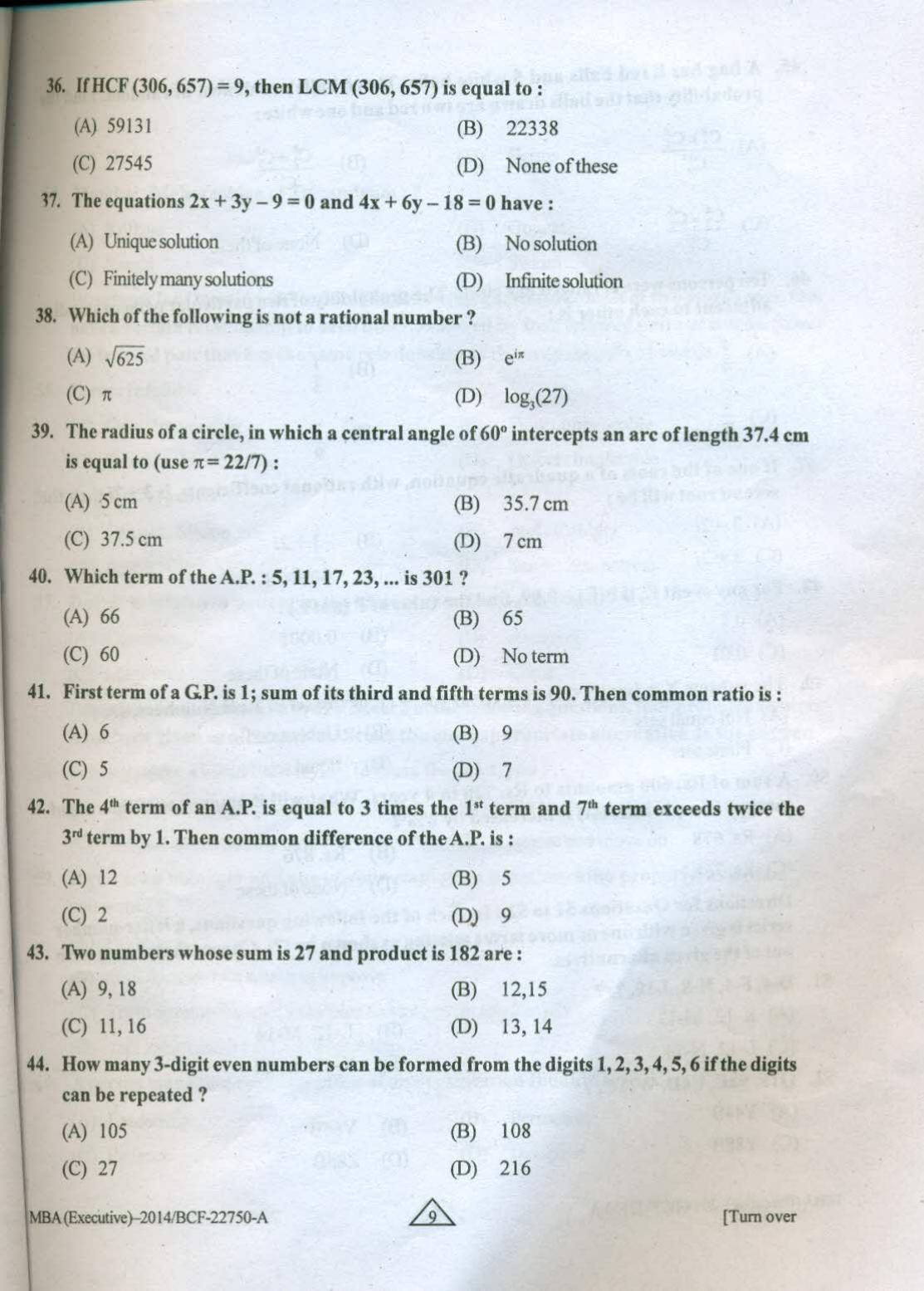 PU USOL MBA 2024 Questions Papers with & Answers Key - Page 8