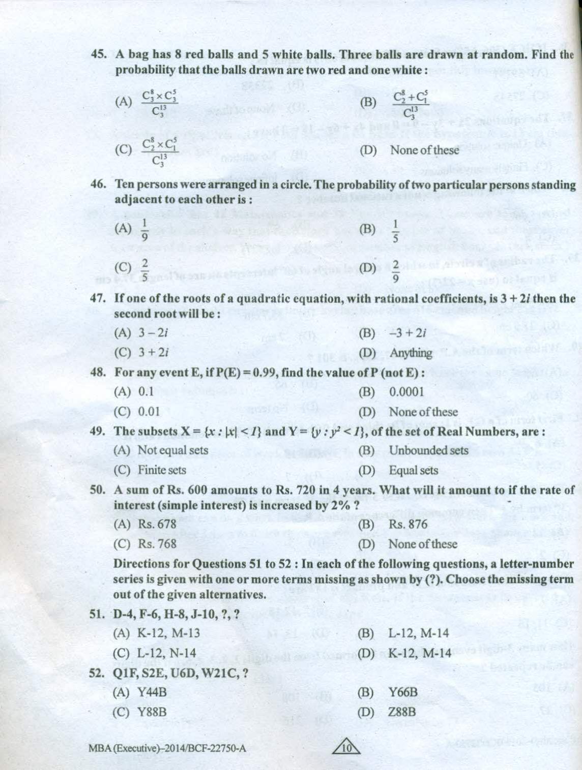 PU USOL MBA 2024 Questions Papers with & Answers Key - Page 9