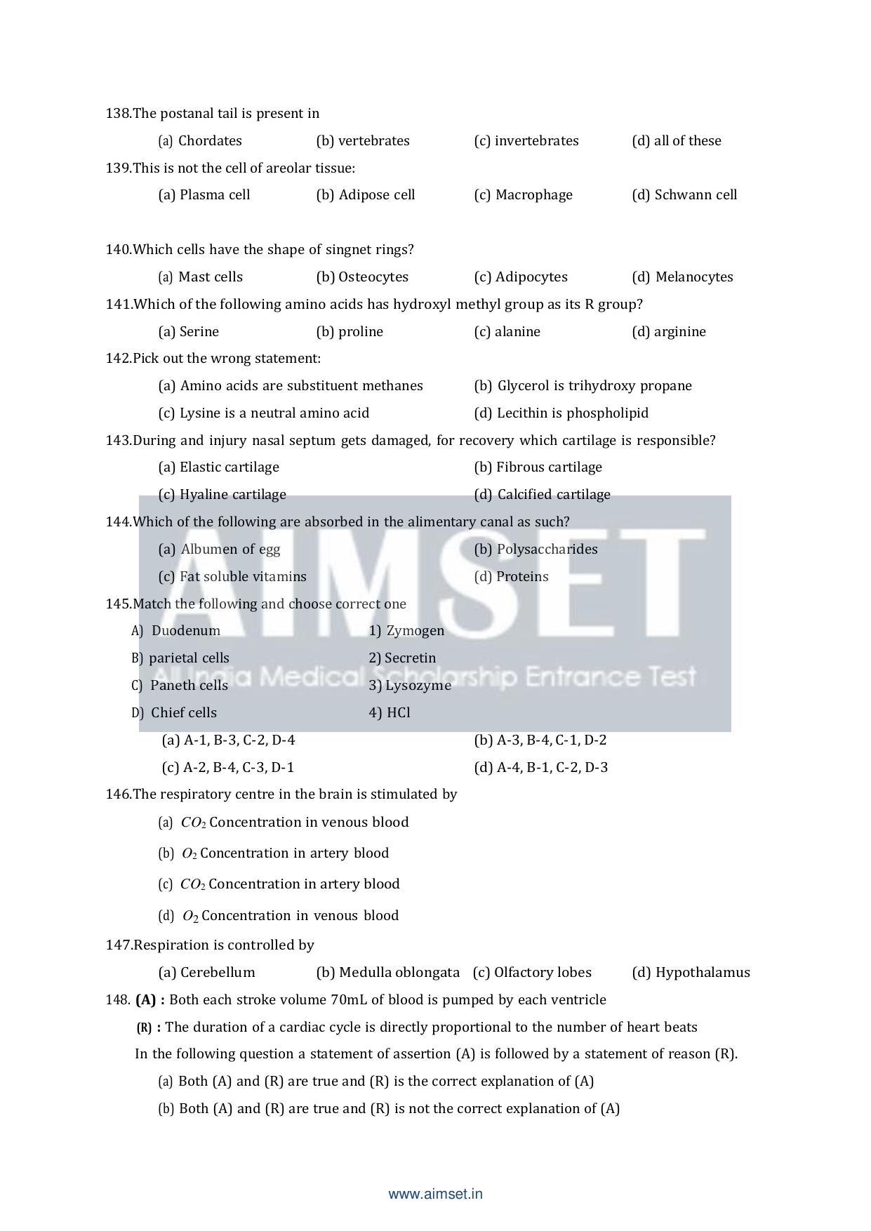 AIMSET 2024 Sample Paper - II - Page 21