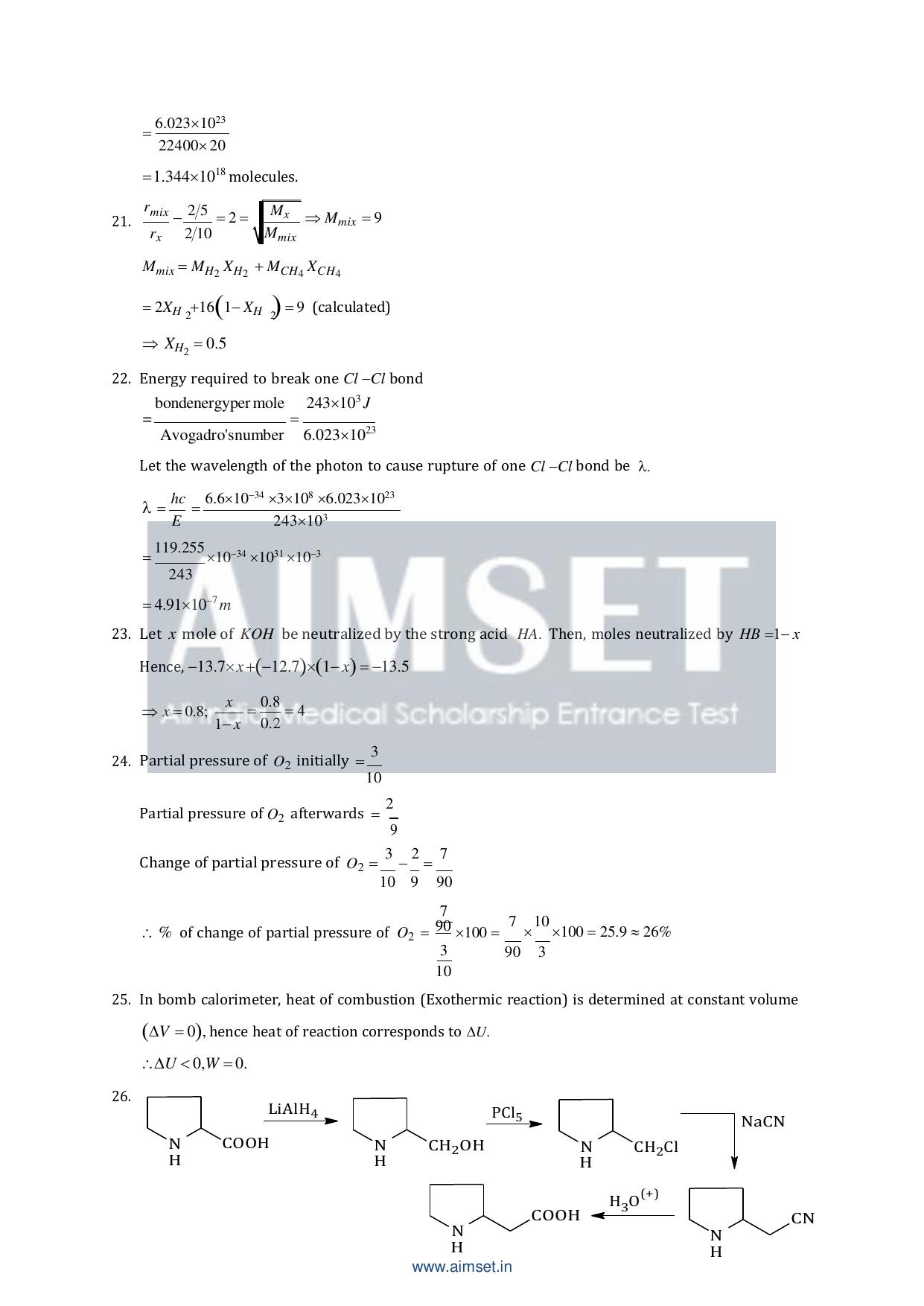 AIMSET 2024 Sample Paper - II - Page 28
