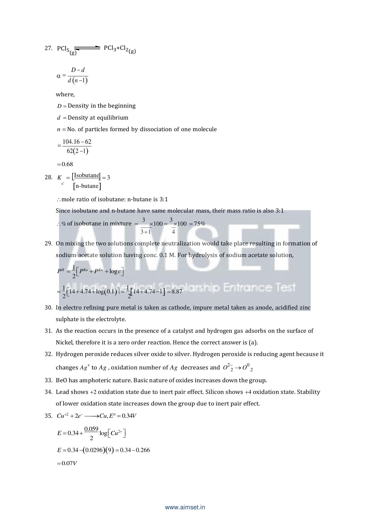 AIMSET 2024 Sample Paper - II - Page 29