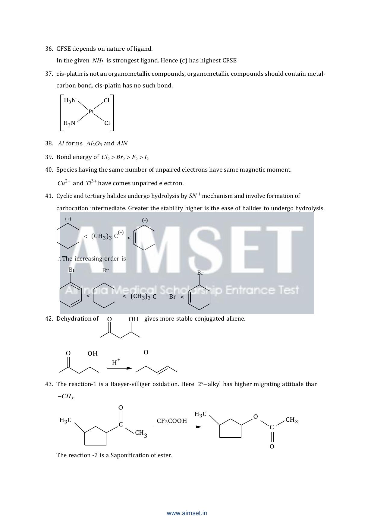 AIMSET 2024 Sample Paper - II - Page 30