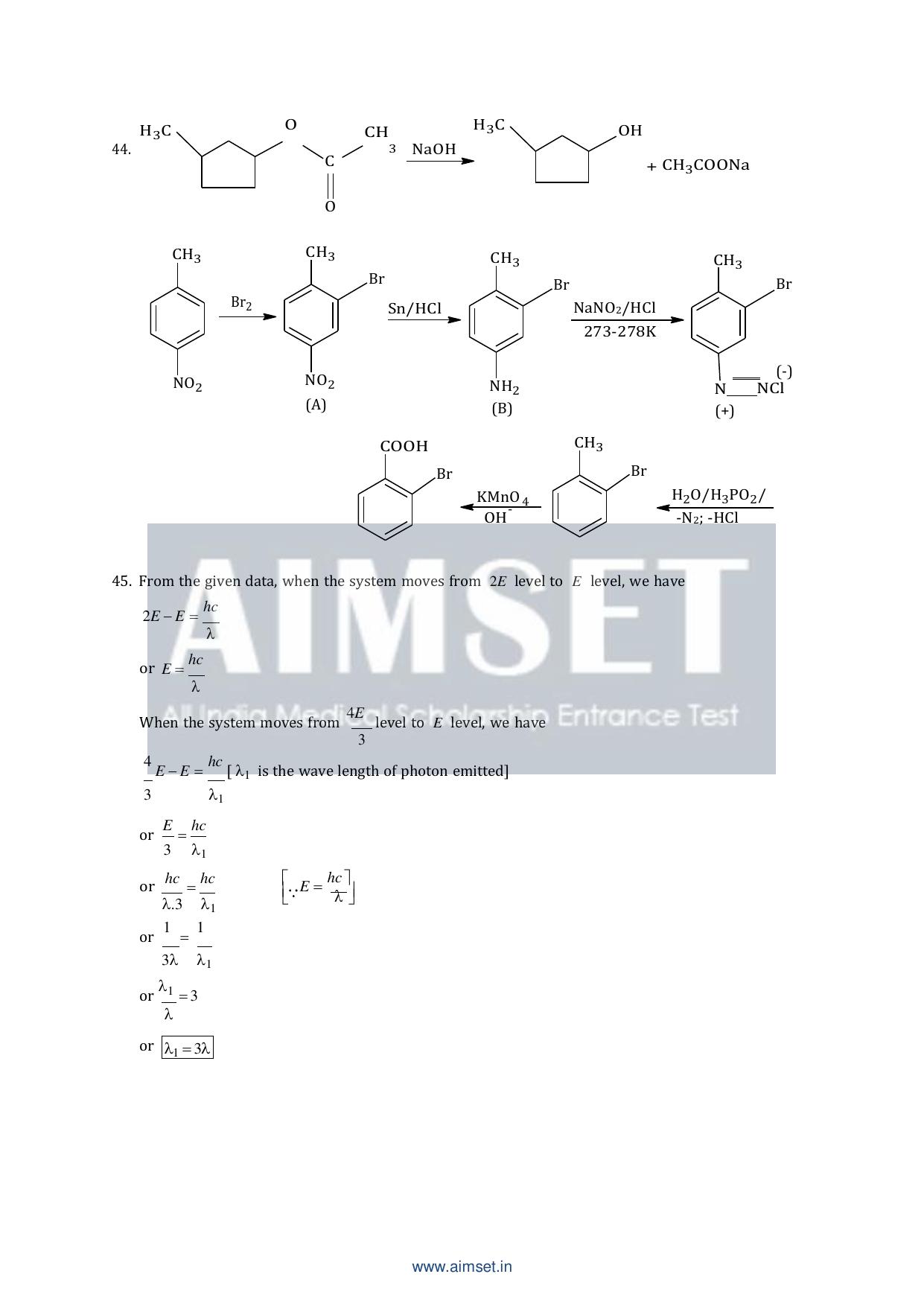 AIMSET 2024 Sample Paper - II - Page 31