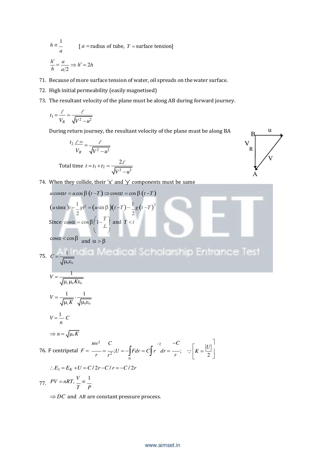 AIMSET 2024 Sample Paper - II - Page 35