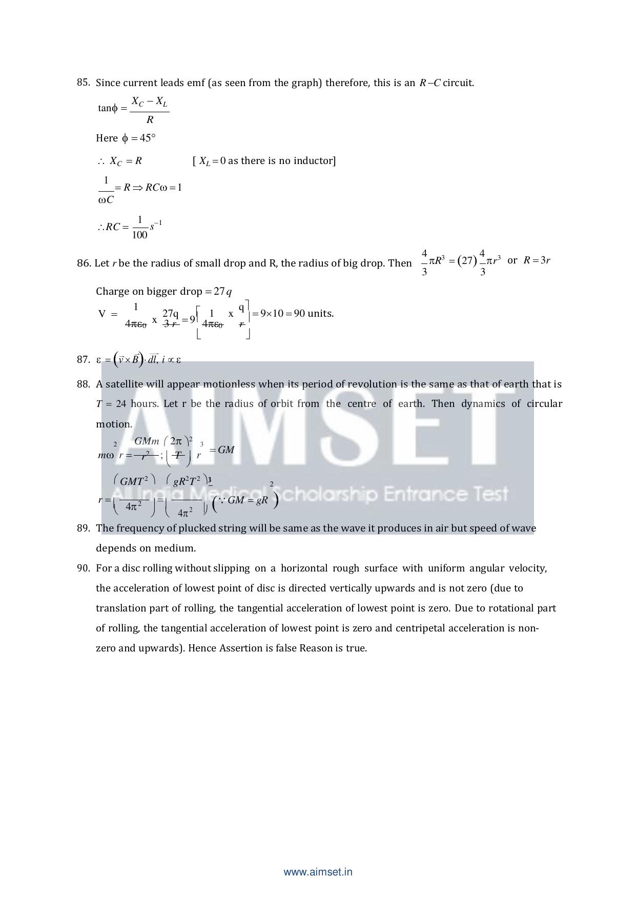 AIMSET 2024 Sample Paper - II - Page 37