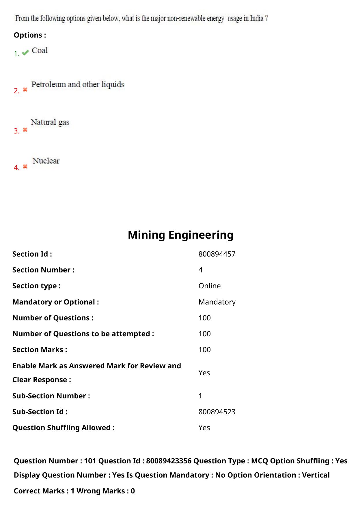 TS ECET 2021 Mining Engineering Question Paper - Page 56