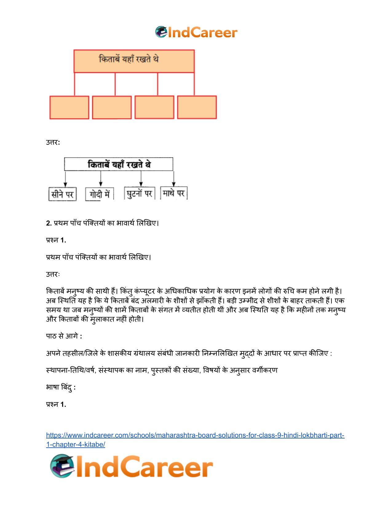 Maharashtra Board Solutions for Class 9- Hindi Lokbharti (Part 1): Chapter 4- किताबें - Page 6