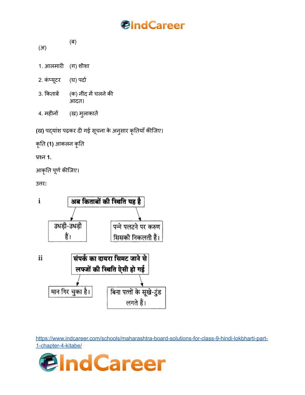 Maharashtra Board Solutions for Class 9- Hindi Lokbharti (Part 1): Chapter 4- किताबें - Page 10
