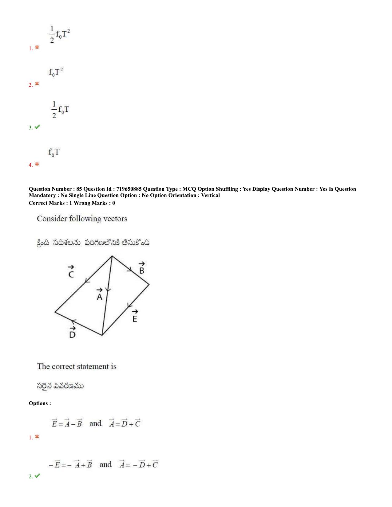 TS EAMCET 2020 Engineering Question Paper with Key (11 Sep.2020 Forenoon) - Page 54