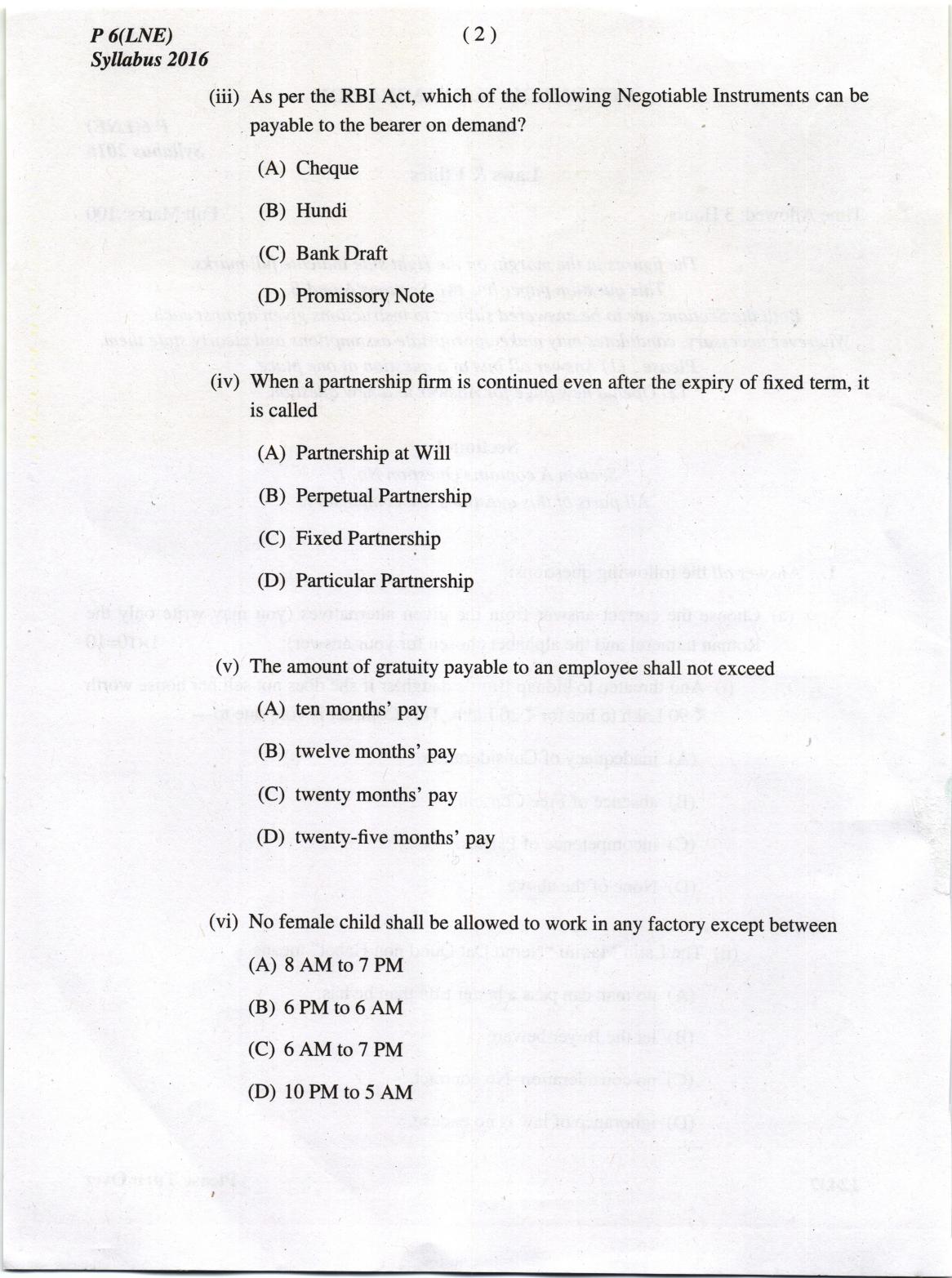 ICMAI June 2019 Laws and Ethics Question Paper - Page 2
