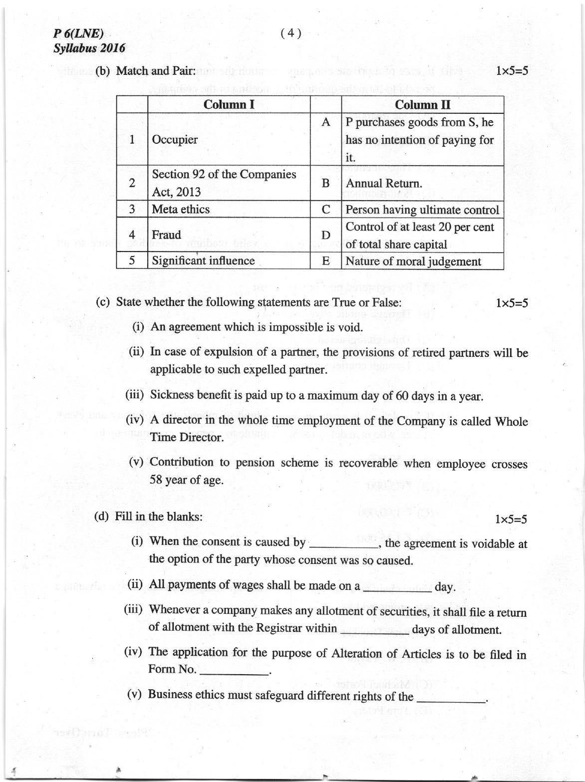 ICMAI June 2019 Laws and Ethics Question Paper - Page 4