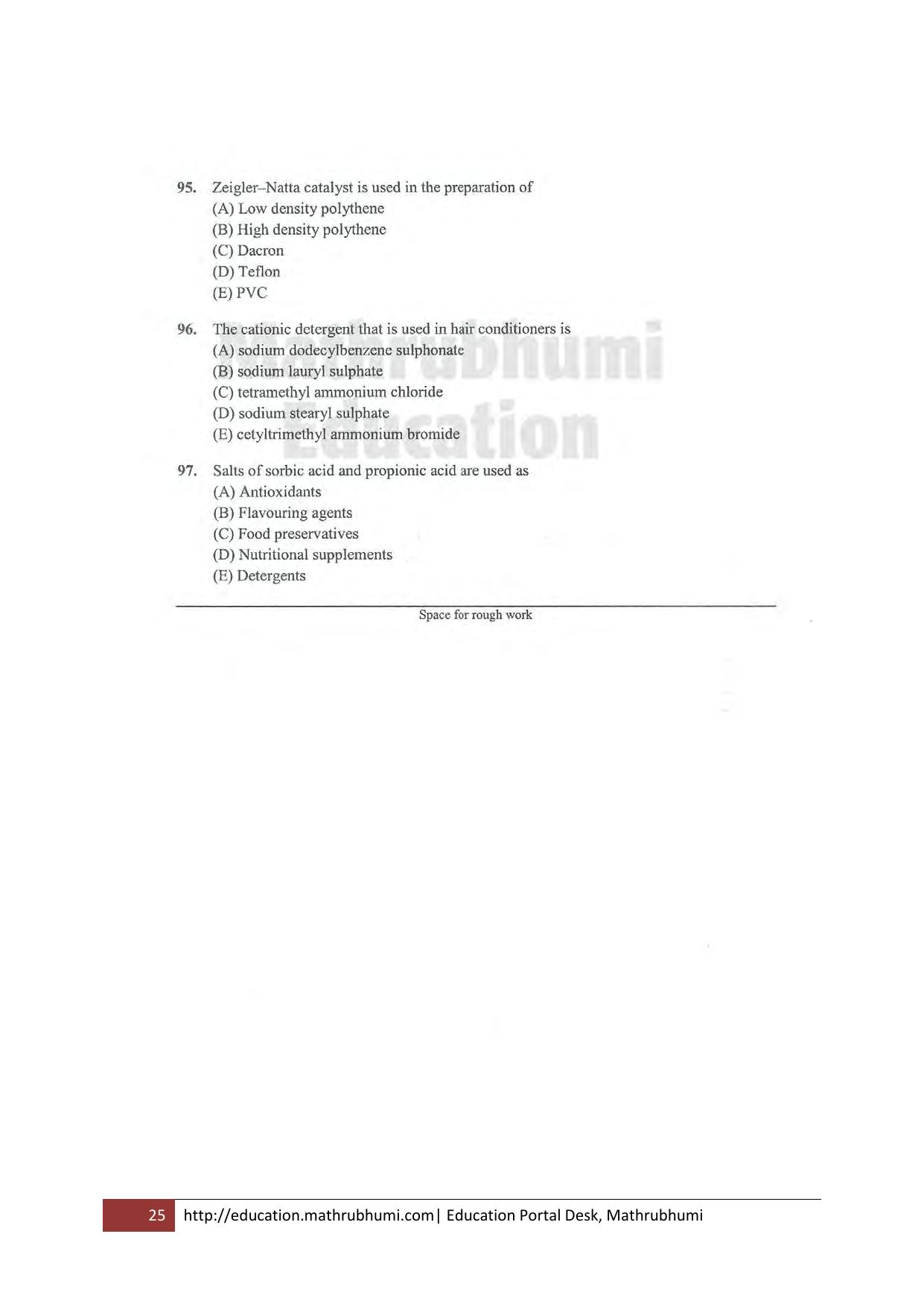 KEAM Paper I 2011 Question Paper - Page 25