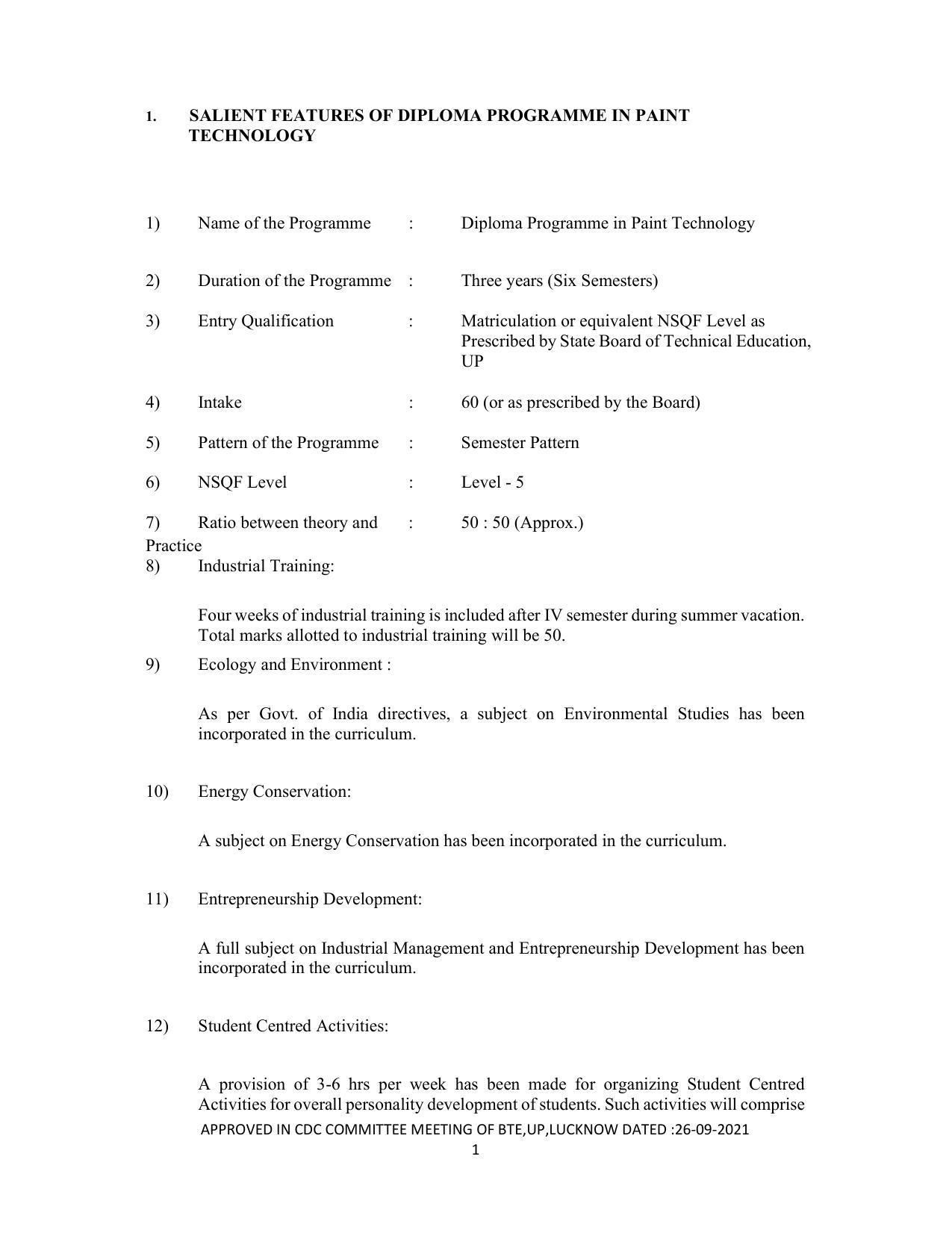 SYLLABUS FOR SEMESTER SYSTEM EFFECTIVE FROM (2021-2022) - DIPLOMA IN PAINT TECHNOLOGY - Page 6