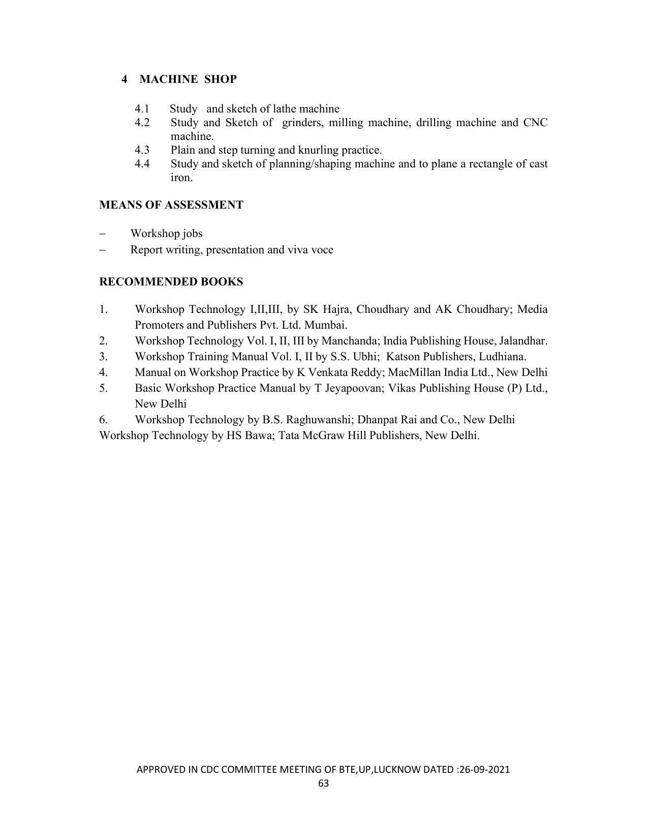 SYLLABUS FOR SEMESTER SYSTEM EFFECTIVE FROM (2021-2022) - DIPLOMA IN PAINT TECHNOLOGY - Page 68