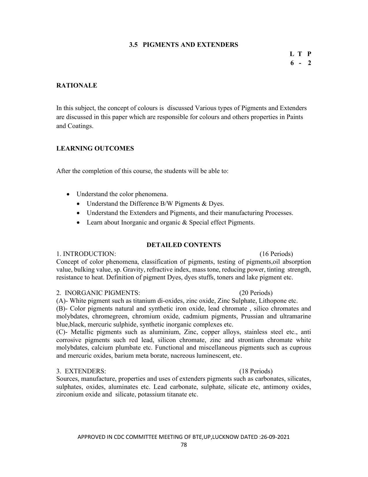 SYLLABUS FOR SEMESTER SYSTEM EFFECTIVE FROM (2021-2022) - DIPLOMA IN PAINT TECHNOLOGY - Page 83