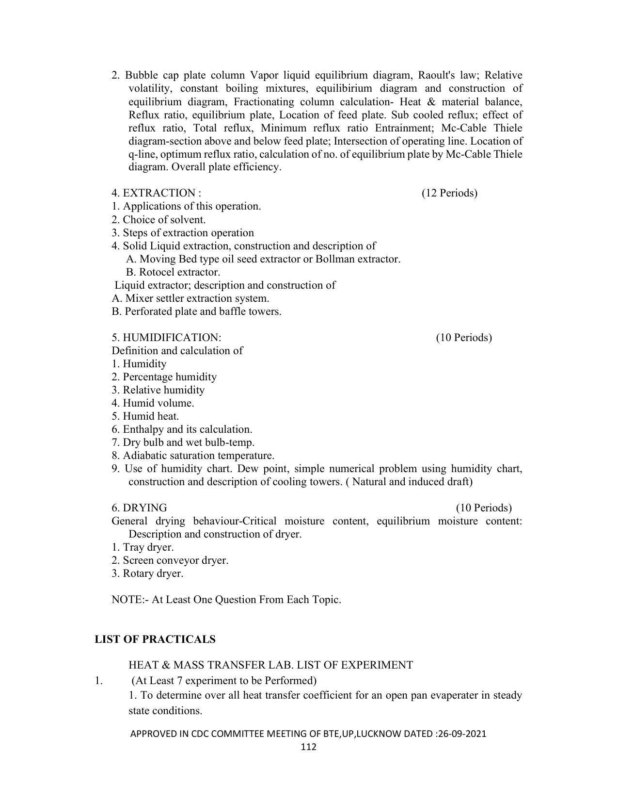 SYLLABUS FOR SEMESTER SYSTEM EFFECTIVE FROM (2021-2022) - DIPLOMA IN PAINT TECHNOLOGY - Page 117