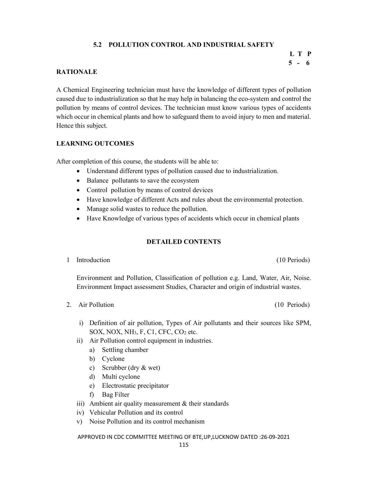 SYLLABUS FOR SEMESTER SYSTEM EFFECTIVE FROM (2021-2022) - DIPLOMA IN PAINT TECHNOLOGY - Page 120