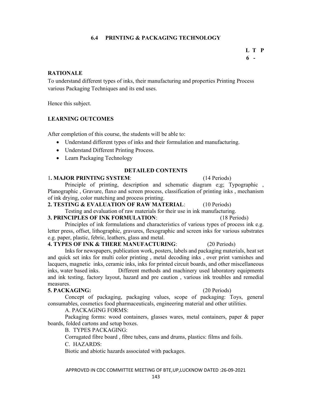SYLLABUS FOR SEMESTER SYSTEM EFFECTIVE FROM (2021-2022) - DIPLOMA IN PAINT TECHNOLOGY - Page 148