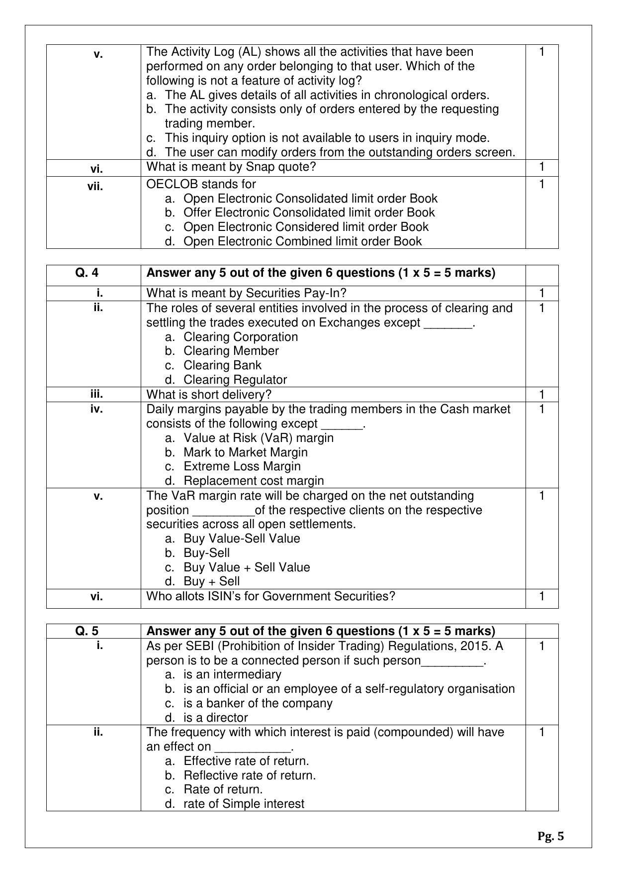 CBSE Class 12 Financial Market Management (Skill Education) Sample Papers 2023 - Page 5