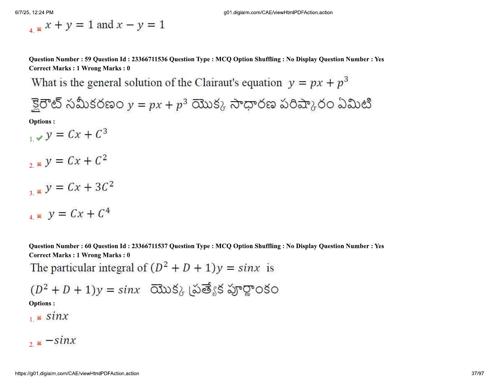 AP EDCET 2025 Mathematics Question Paper with Answer Key (English) - Page 37