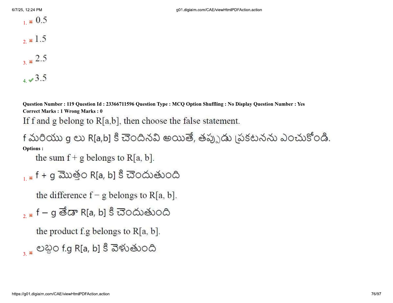 AP EDCET 2025 Mathematics Question Paper with Answer Key (English) - Page 76