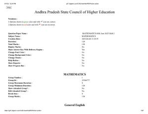 AP EDCET 2025 Mathematics Question Paper with Answer Key (English)
