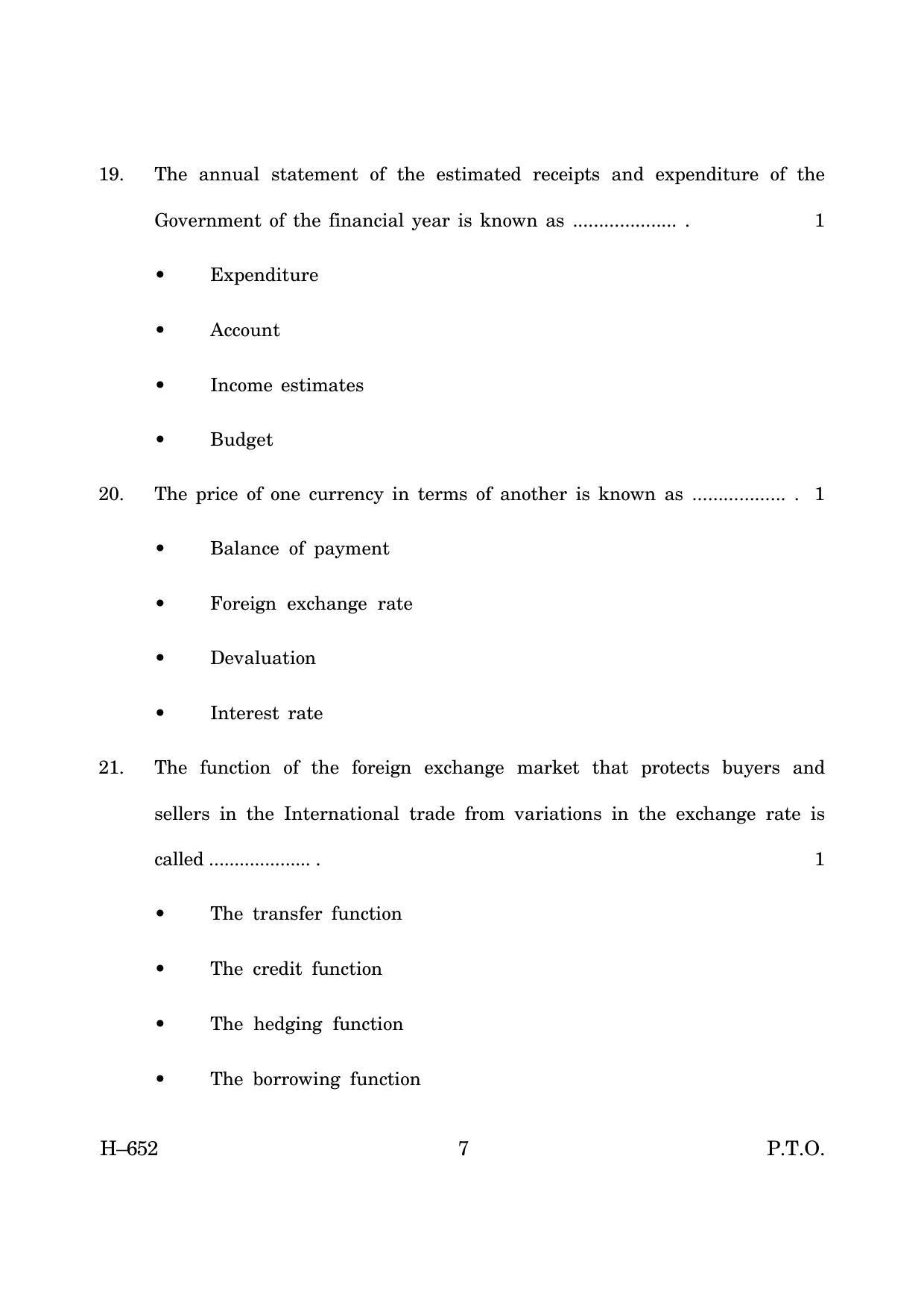 Goa Board Class 12 Economics   (June 2019) Question Paper - Page 7