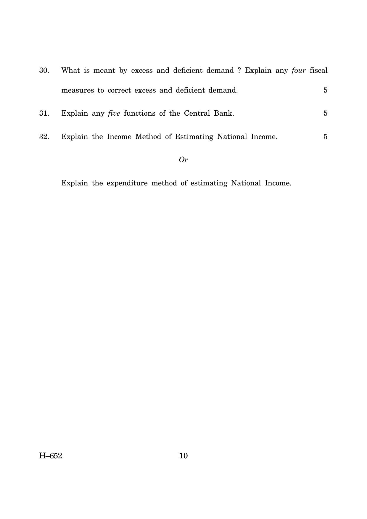 Goa Board Class 12 Economics   (June 2019) Question Paper - Page 10