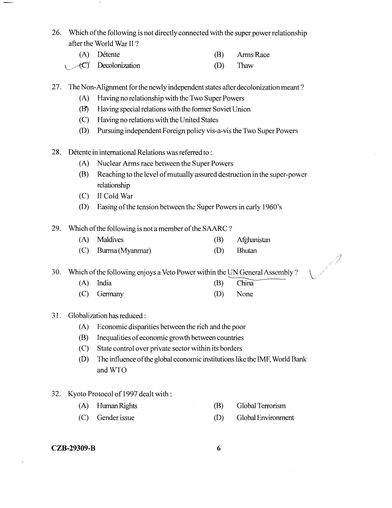 KUET 2023 M.A. Political Science Question Paper - Page 73