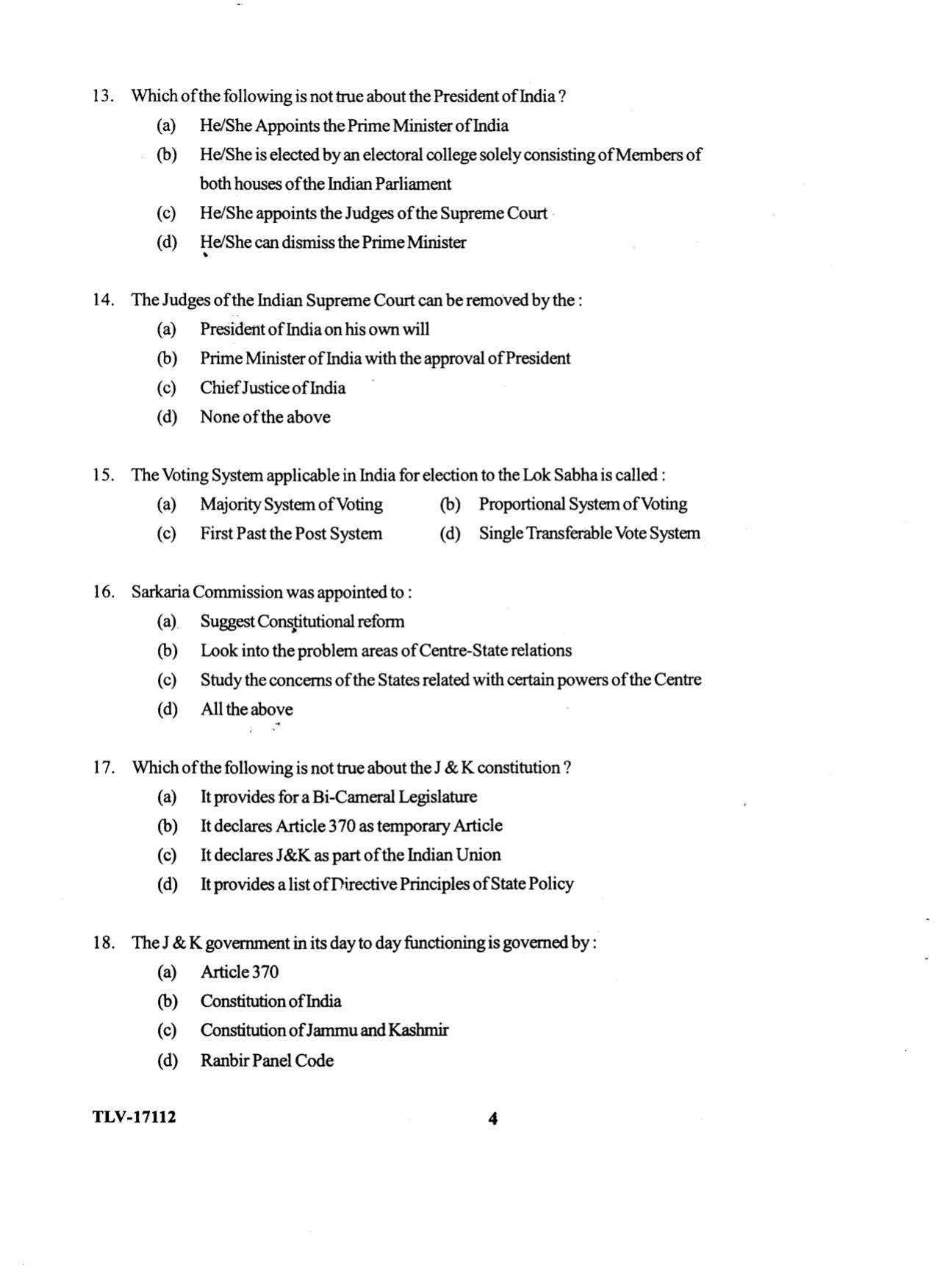 KUET 2023 M.A. Political Science Question Paper - Page 81