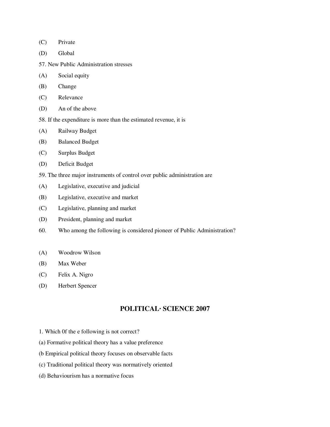 KUET 2023 M.A. Political Science Question Paper - Page 106