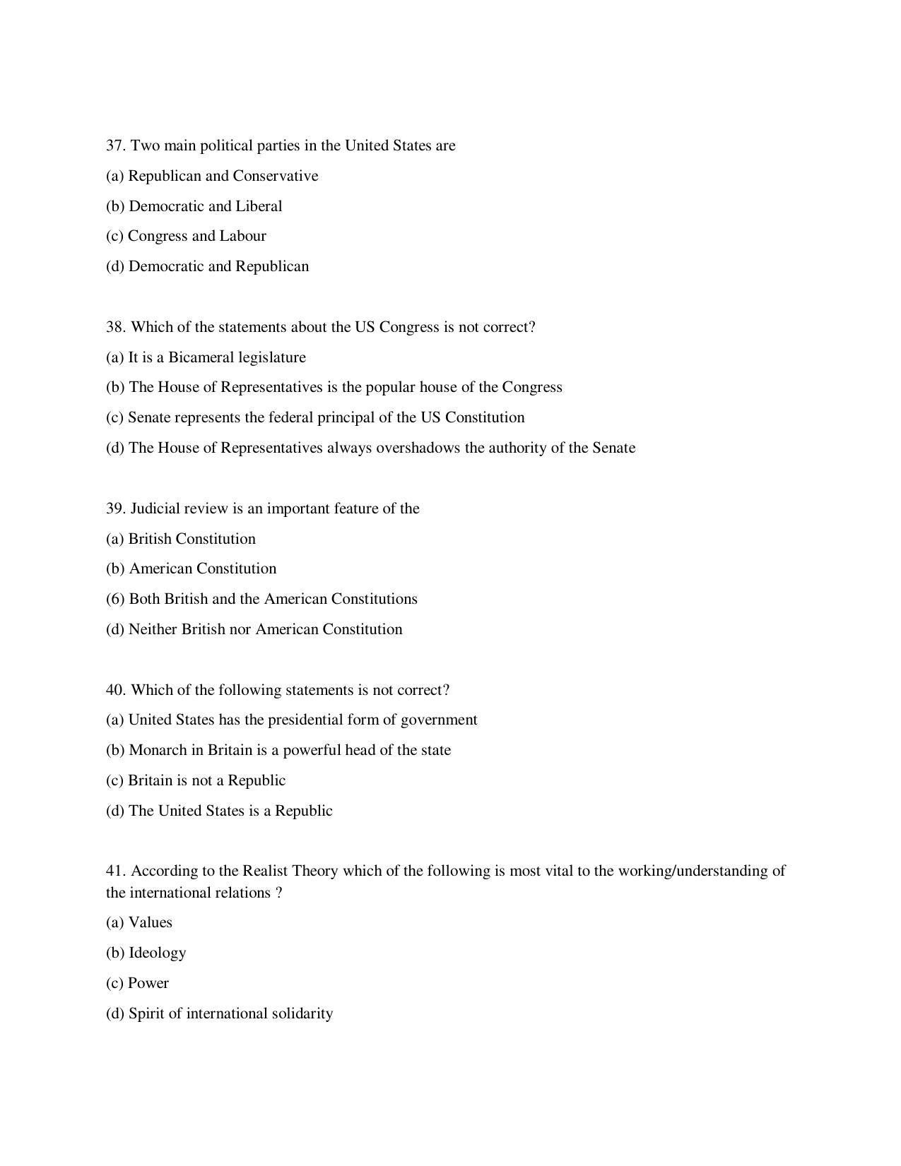 KUET 2023 M.A. Political Science Question Paper - Page 114
