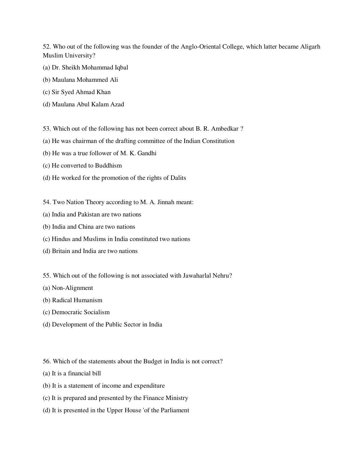 KUET 2023 M.A. Political Science Question Paper - Page 117