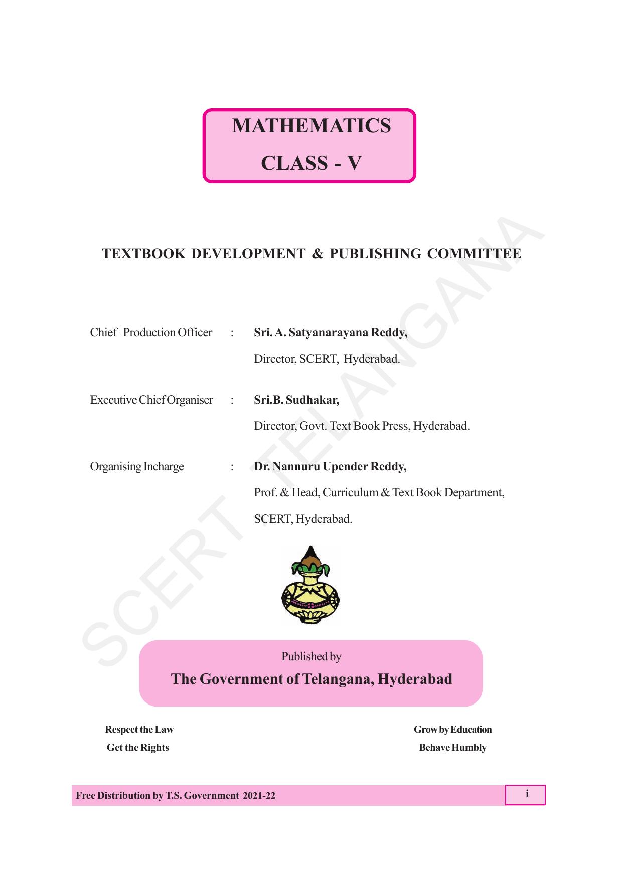 TS SCERT Class 5 Maths (English Medium) Text Book - Page 3