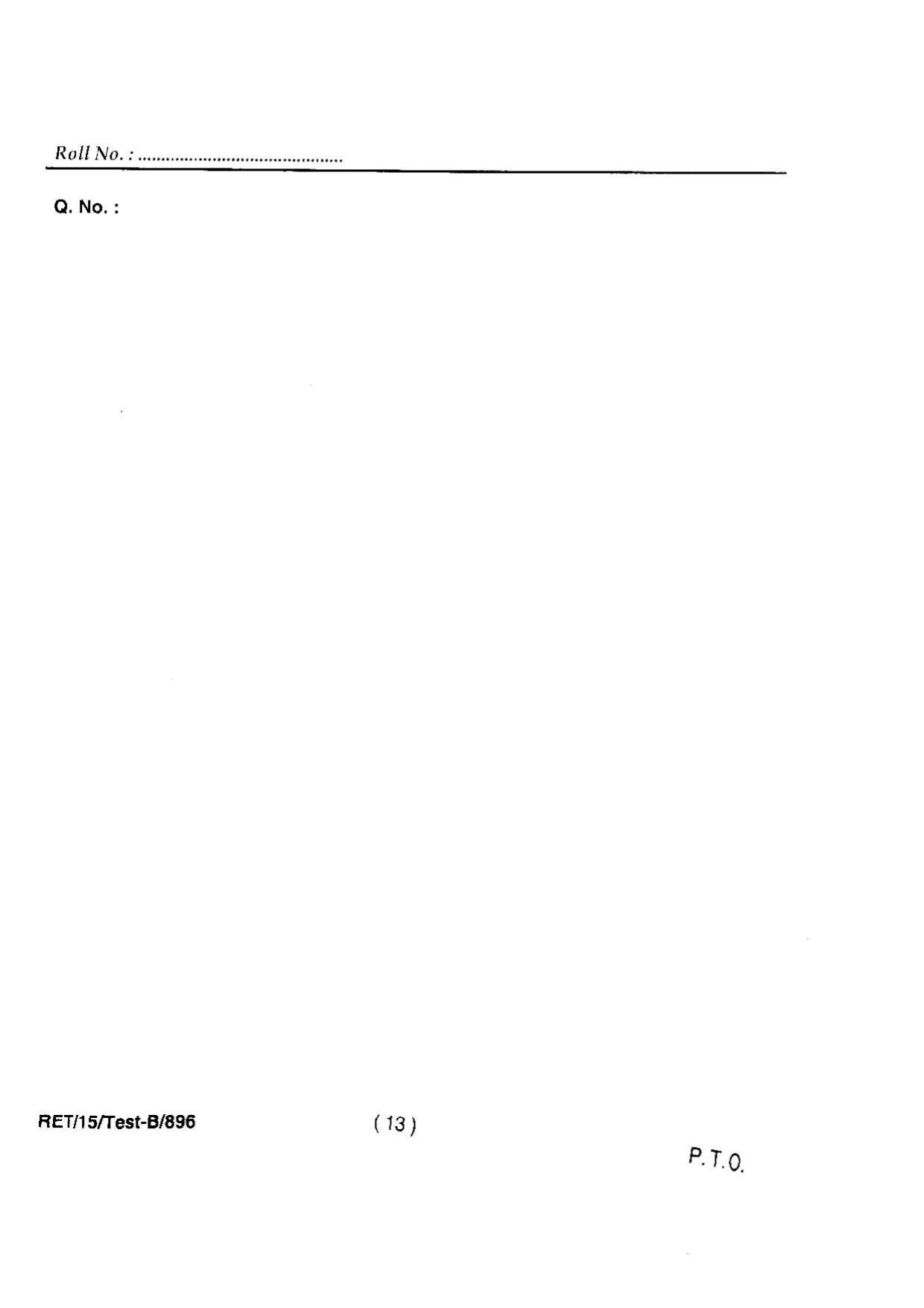 BHU RET STATISTICS SCIENCE 2015 Question Paper - Page 15