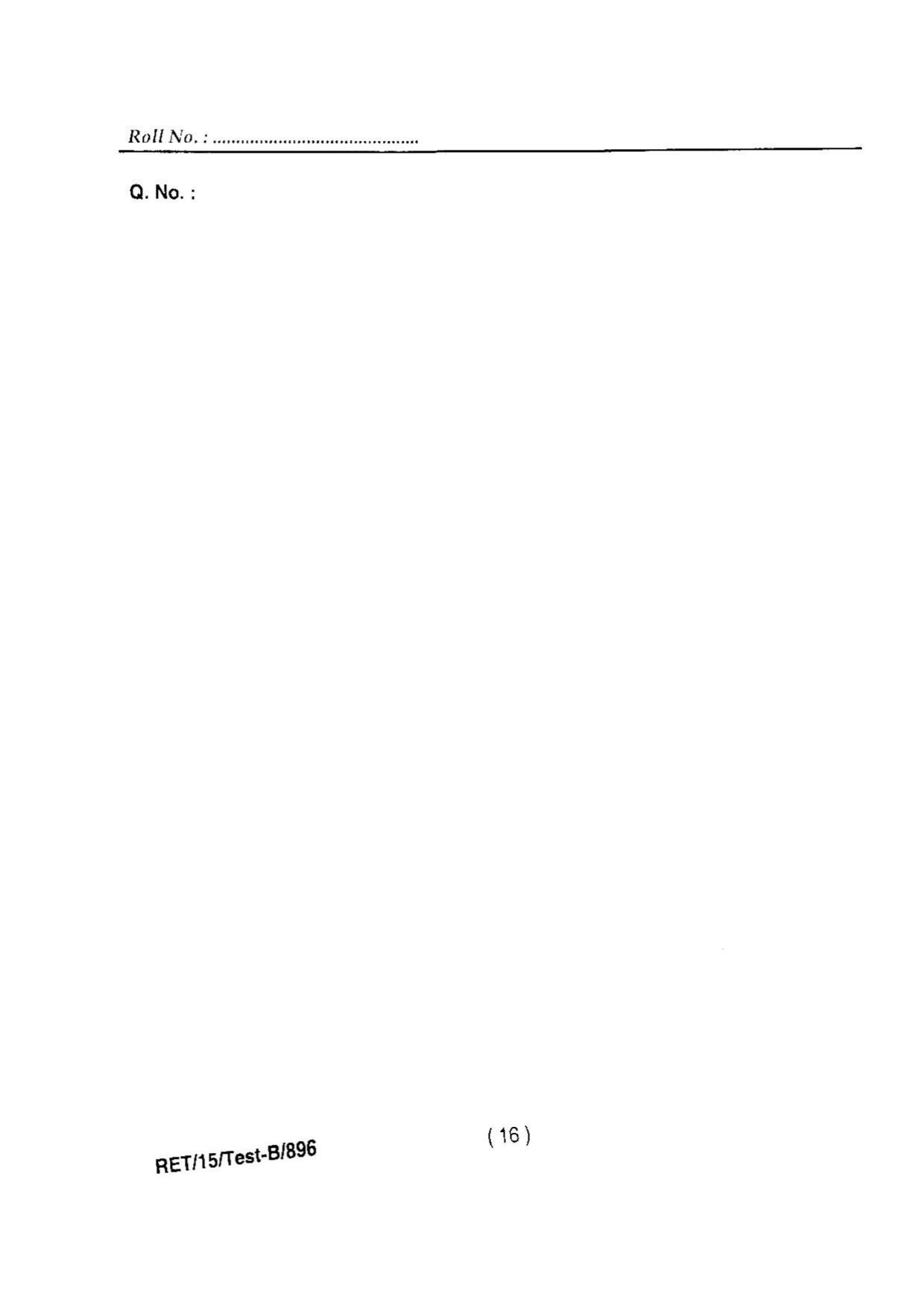 BHU RET STATISTICS SCIENCE 2015 Question Paper - Page 18