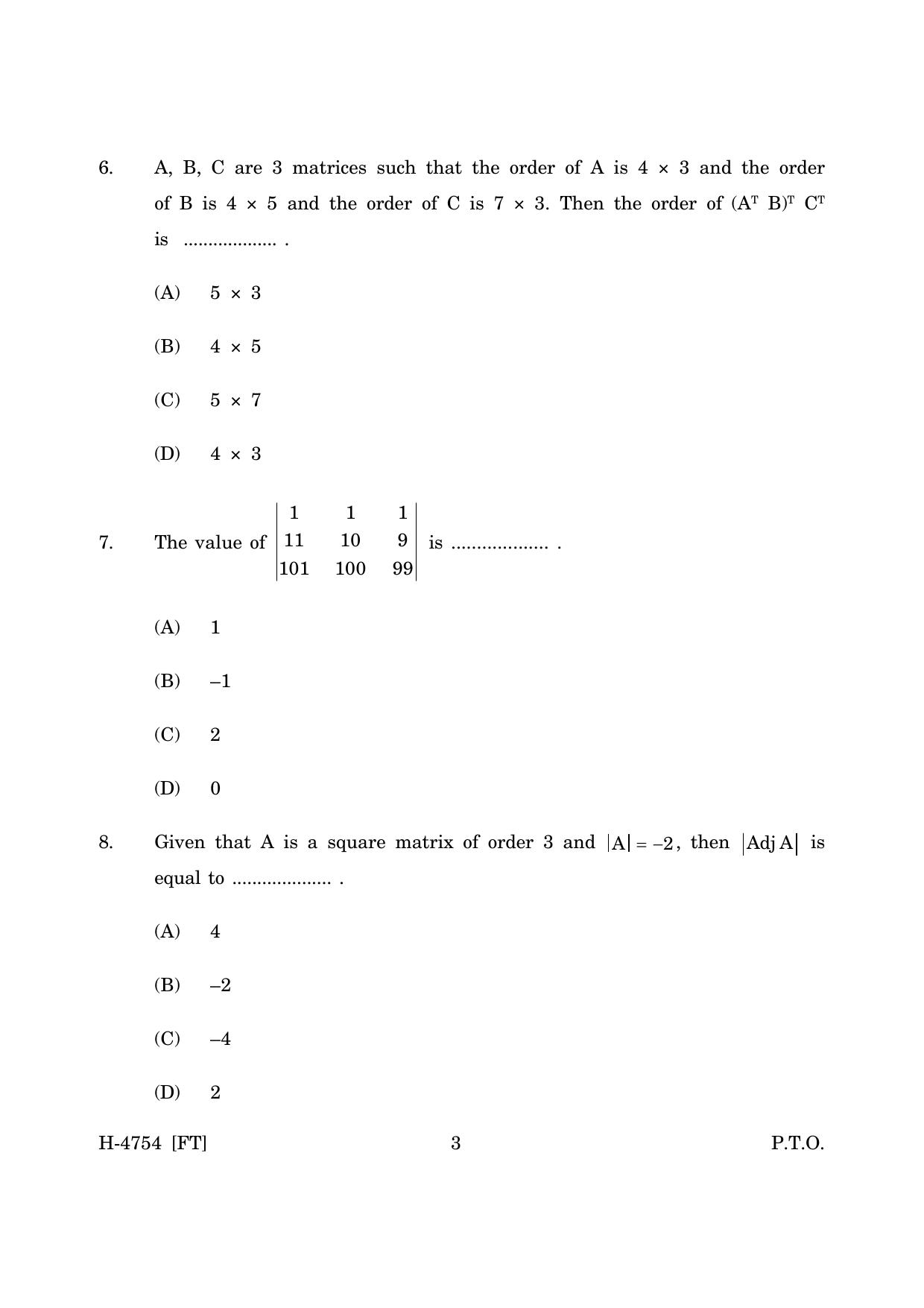 Goa Board Class 12 Maths (November 2022) Question Paper - Page 3
