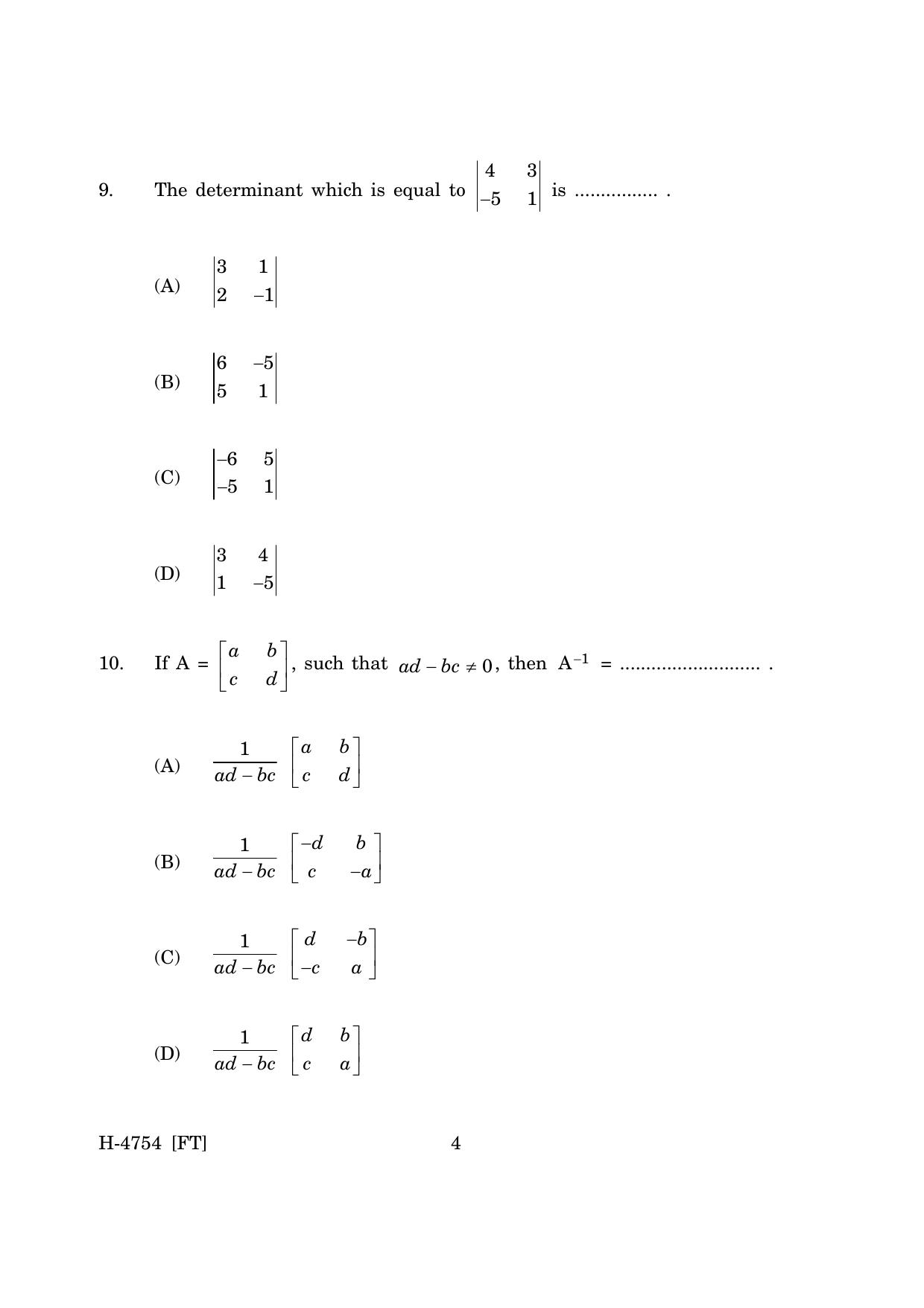 Goa Board Class 12 Maths (November 2022) Question Paper - Page 4