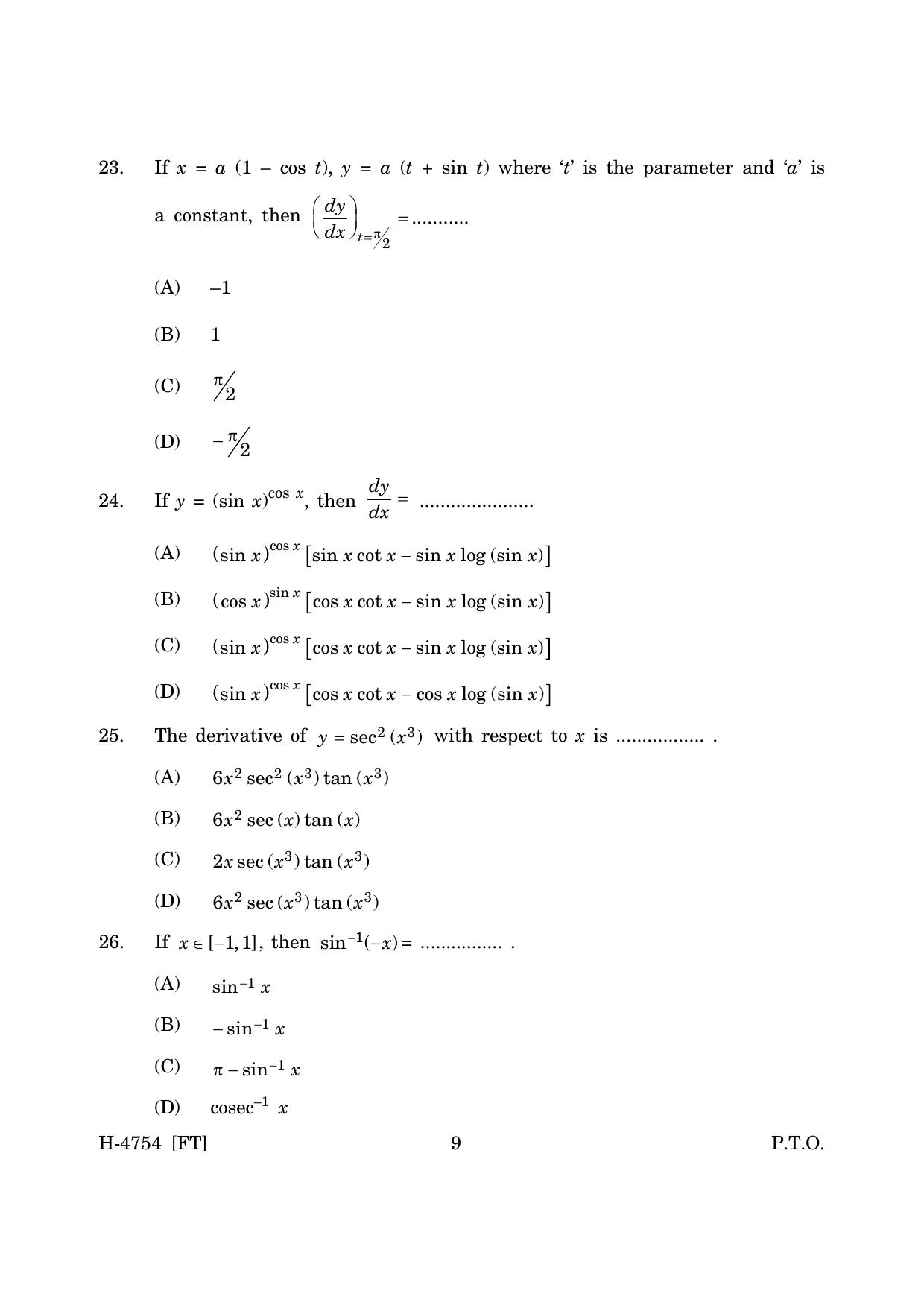 Goa Board Class 12 Maths (November 2022) Question Paper - Page 9