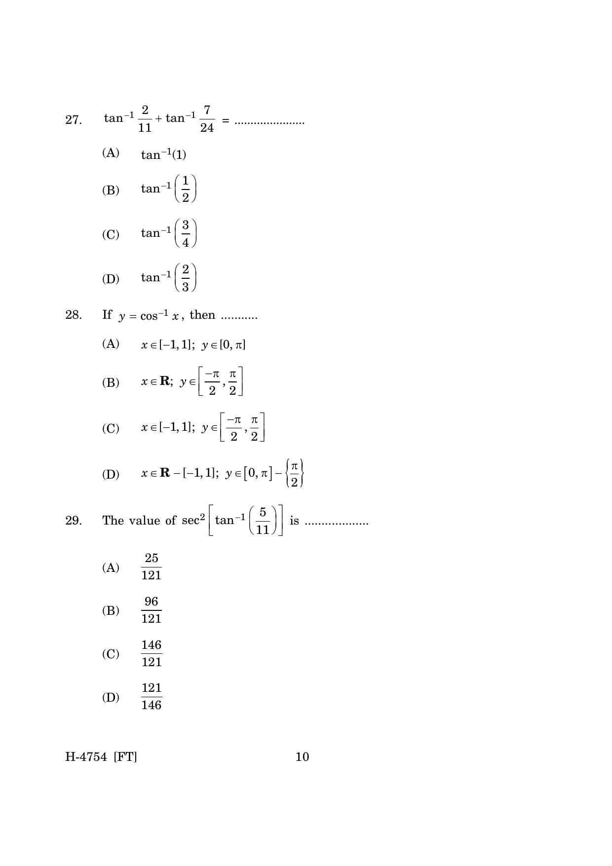 Goa Board Class 12 Maths (November 2022) Question Paper - Page 10