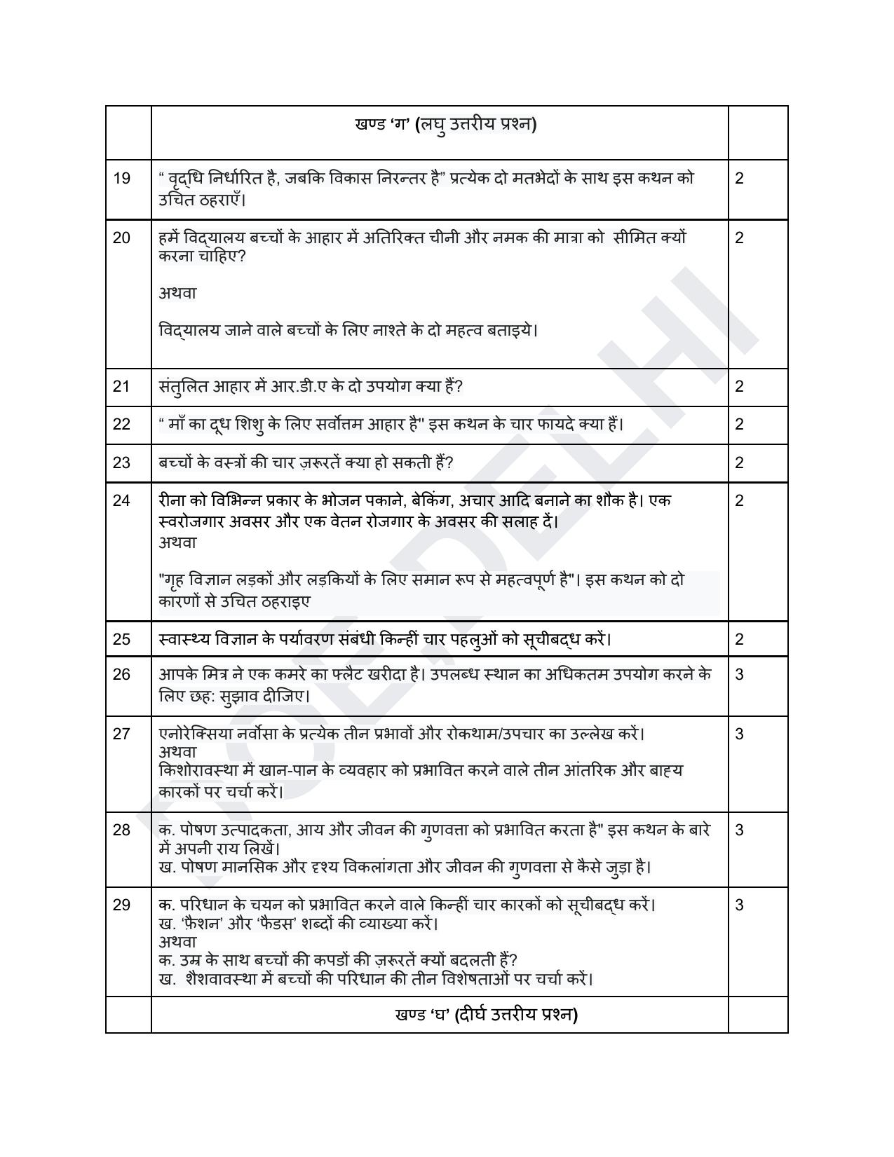 Edudel Class 11 Home Science (Hindi) Practice Papers-2 (2023-24) - Page 6