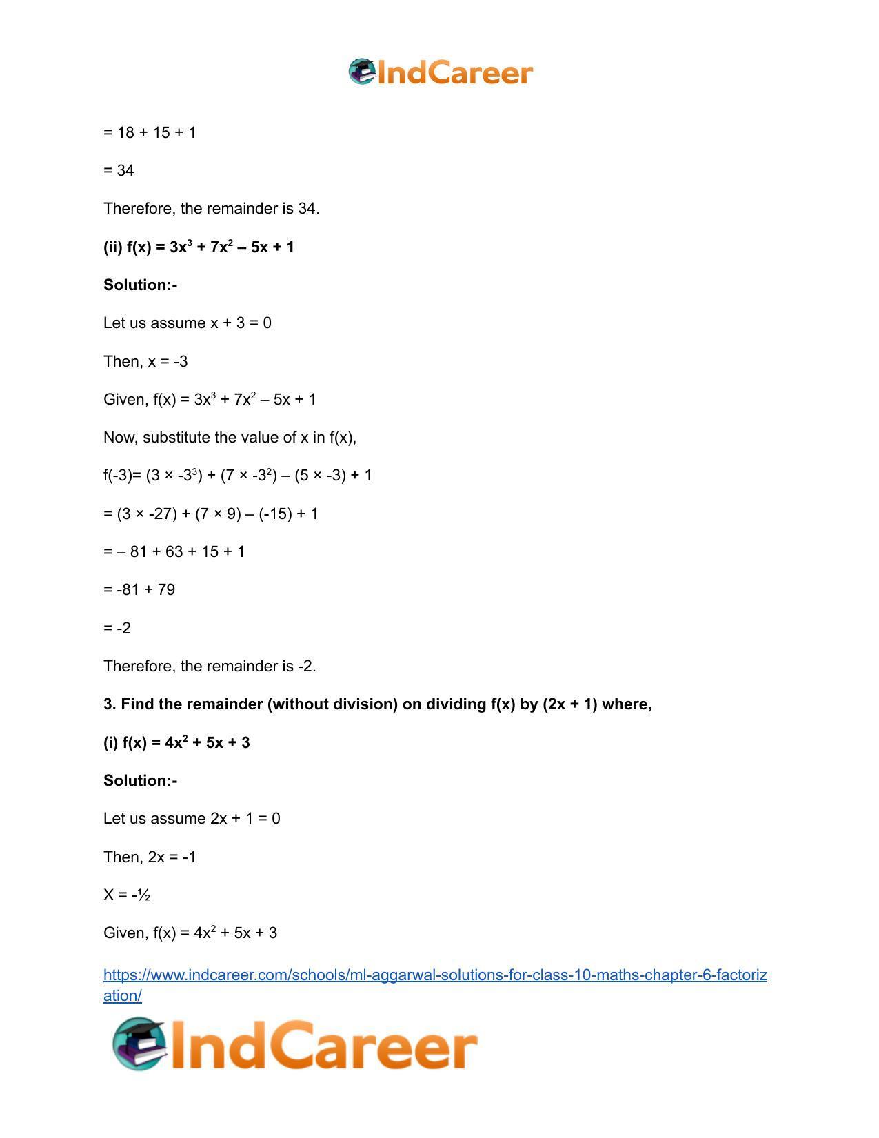 ML Aggarwal Solutions for Class 10 Maths Chapter 6- Factorization - Page 4