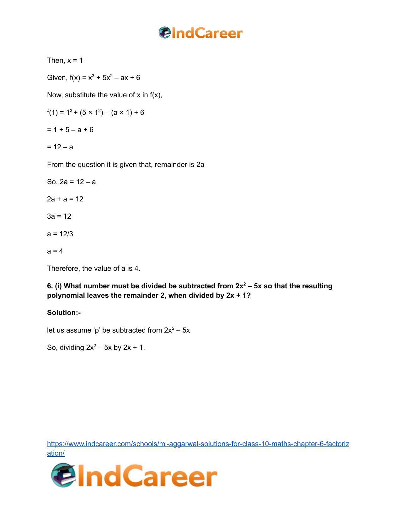ML Aggarwal Solutions for Class 10 Maths Chapter 6- Factorization - Page 7