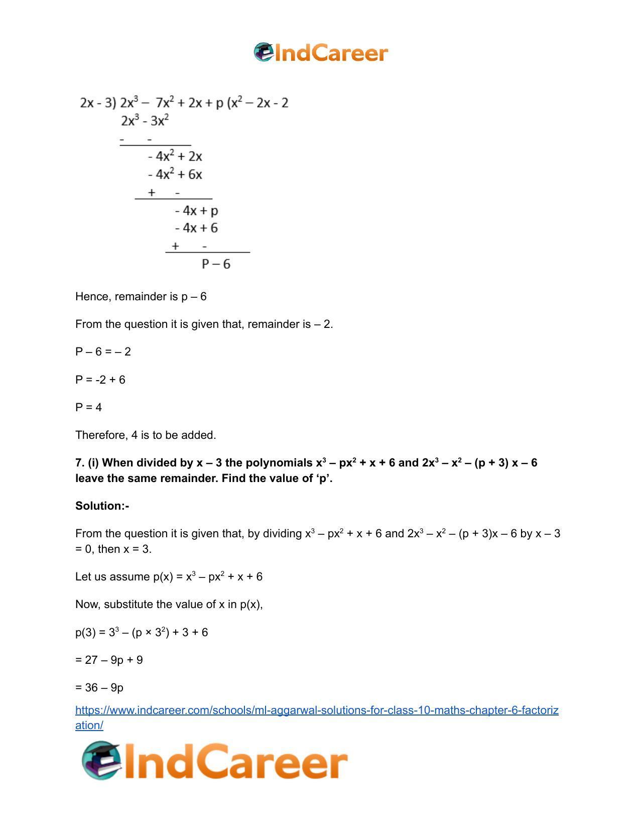 ML Aggarwal Solutions for Class 10 Maths Chapter 6- Factorization - Page 9