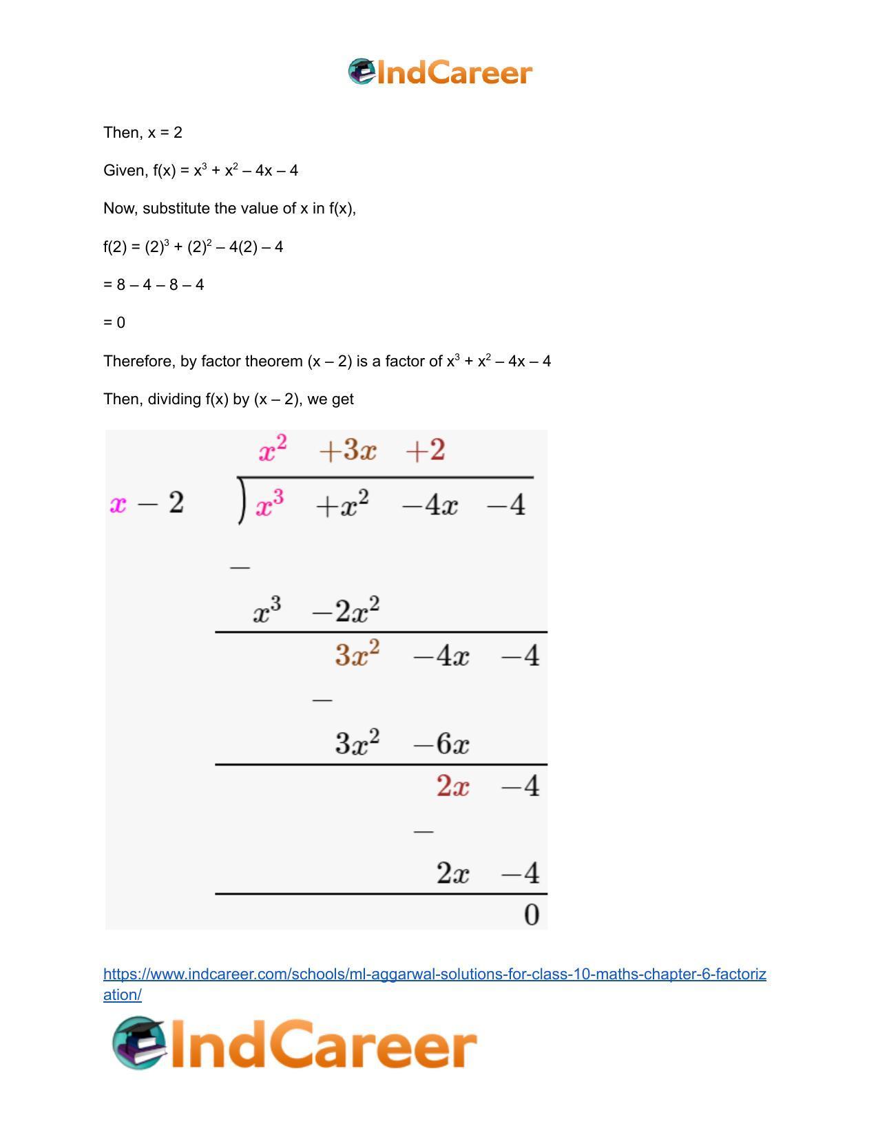 ML Aggarwal Solutions for Class 10 Maths Chapter 6- Factorization - Page 16