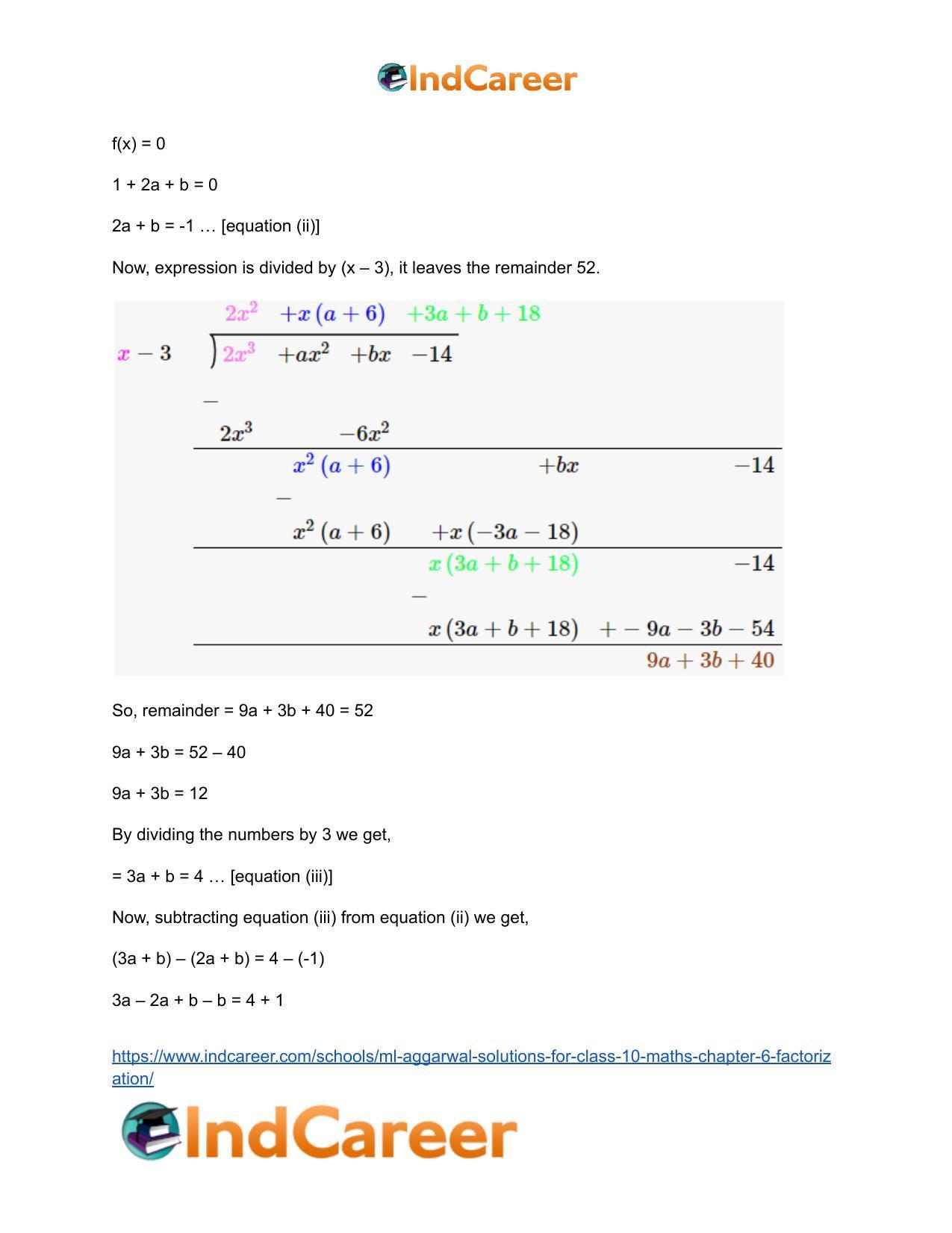 ML Aggarwal Solutions for Class 10 Maths Chapter 6- Factorization - Page 38