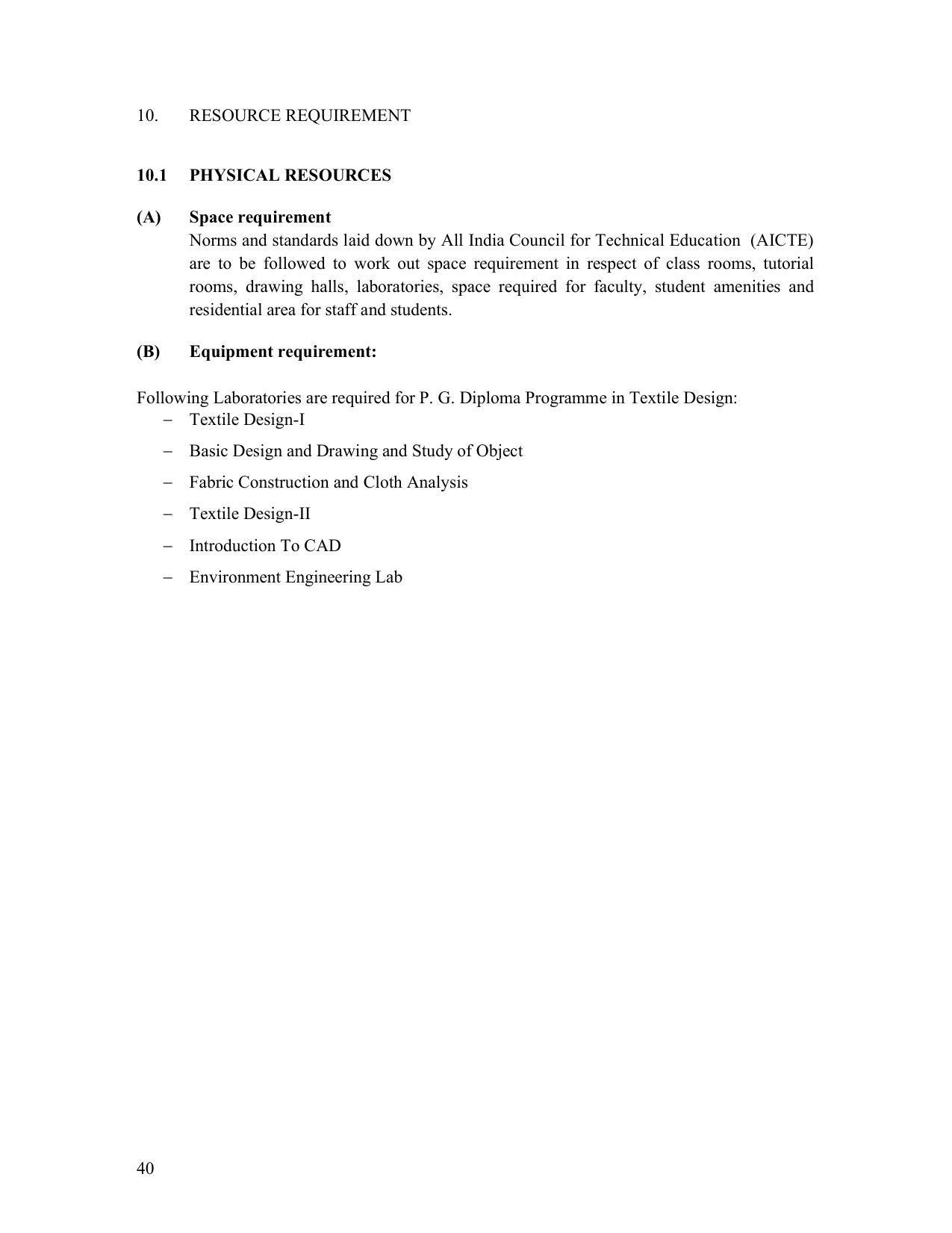 SYLLABUS FOR FIRST SEMESTER SESSION (2020-2021) - TWO SEMESTER POST GRADUATE DIPLOMA COURSE IN TEXTILE DESIGN - Page 40