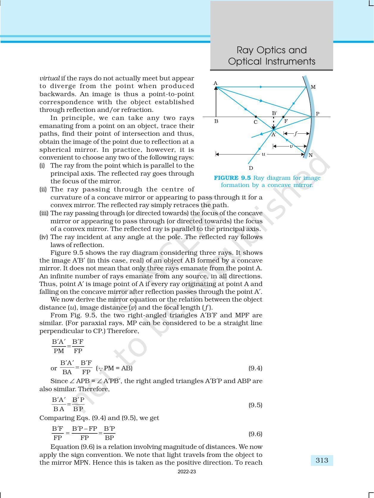 NCERT Book for Class 12 Physics Chapter 9 Ray Optics And Optical Instruments - Page 5